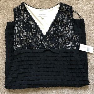 Ronni Nicole Embellished Shutter-Stripe Sheath Dress, size 6